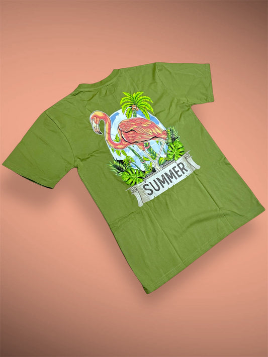 Summer Flamingo Oversized Tshirt